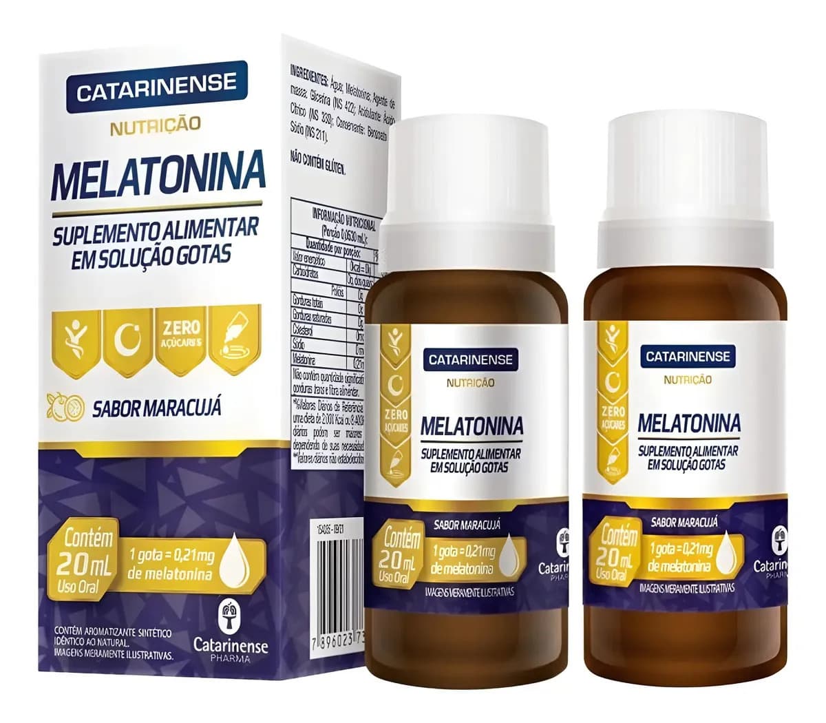 Kit 2x Melatonina Pura Catarinense Pharma Melatonina