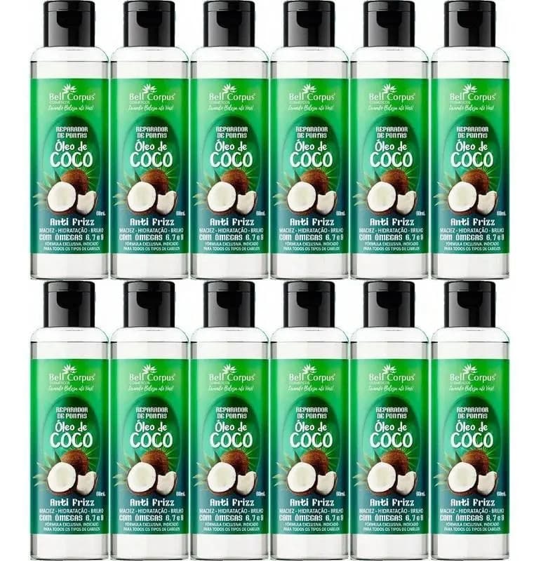 12 Tratamento Capilar Reparador De Pontas Óleo Coco