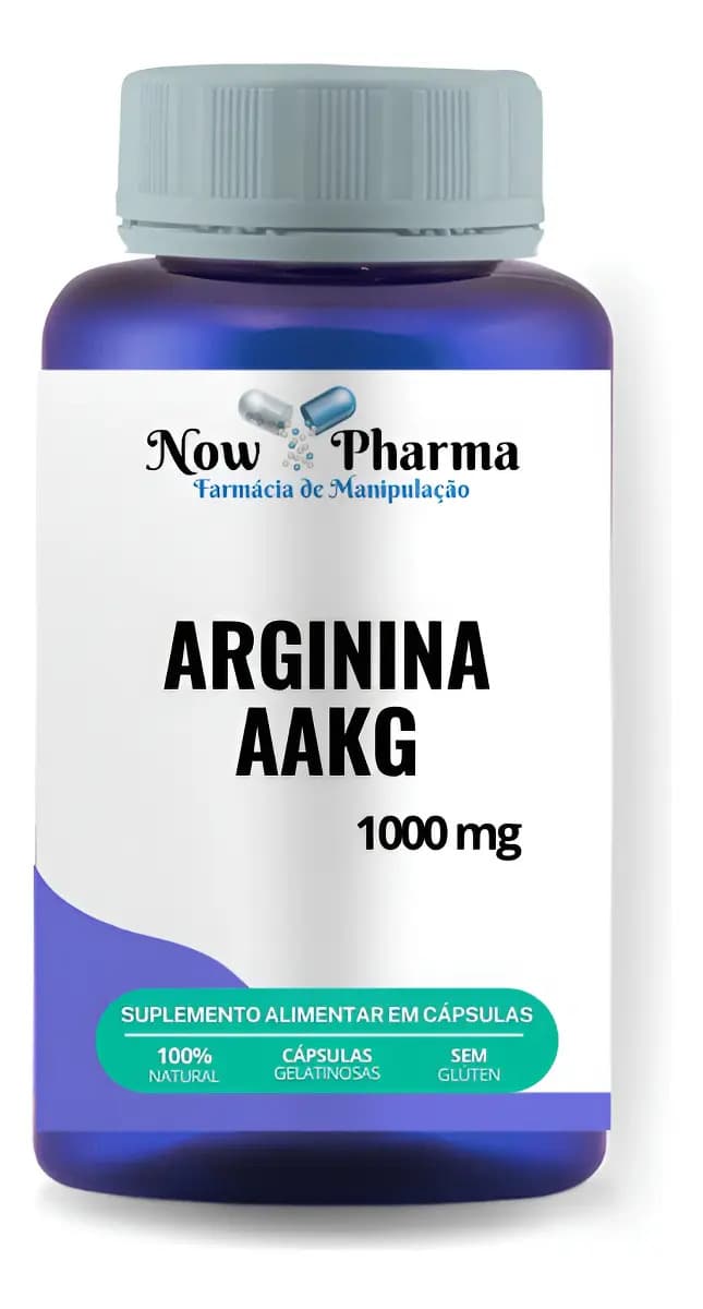 Suplemento en cápsula Now Pharma Vitaminas/Minerais/Arginina de Arginina AAKG 1000mg 60 Capsulas sabor sem x 30g