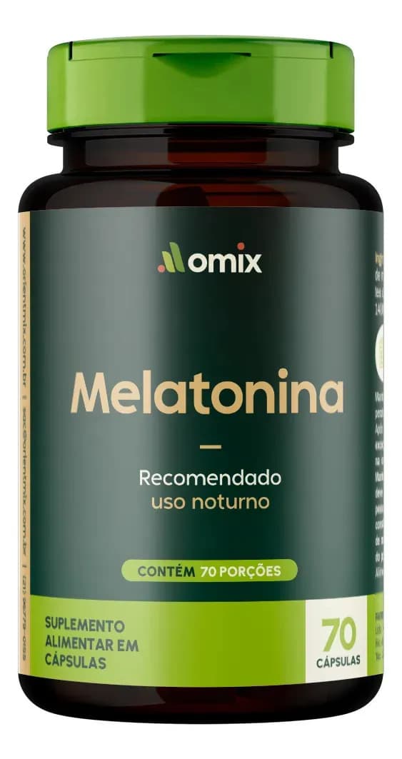 Melatonina - 70 Cápsulas - Omix Sem Sabor