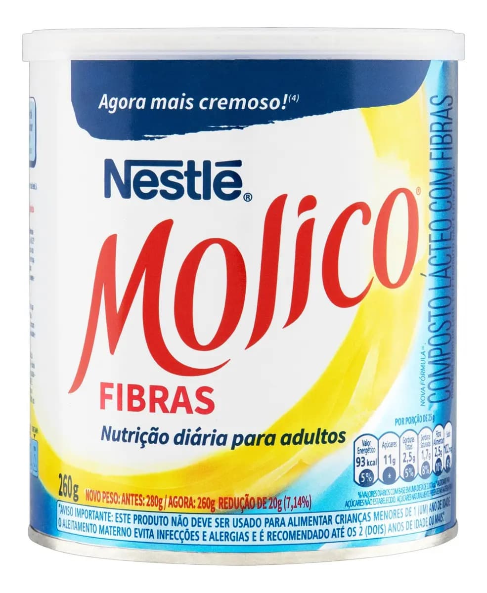 Composto Lácteo Fibras Molico Lata 260g