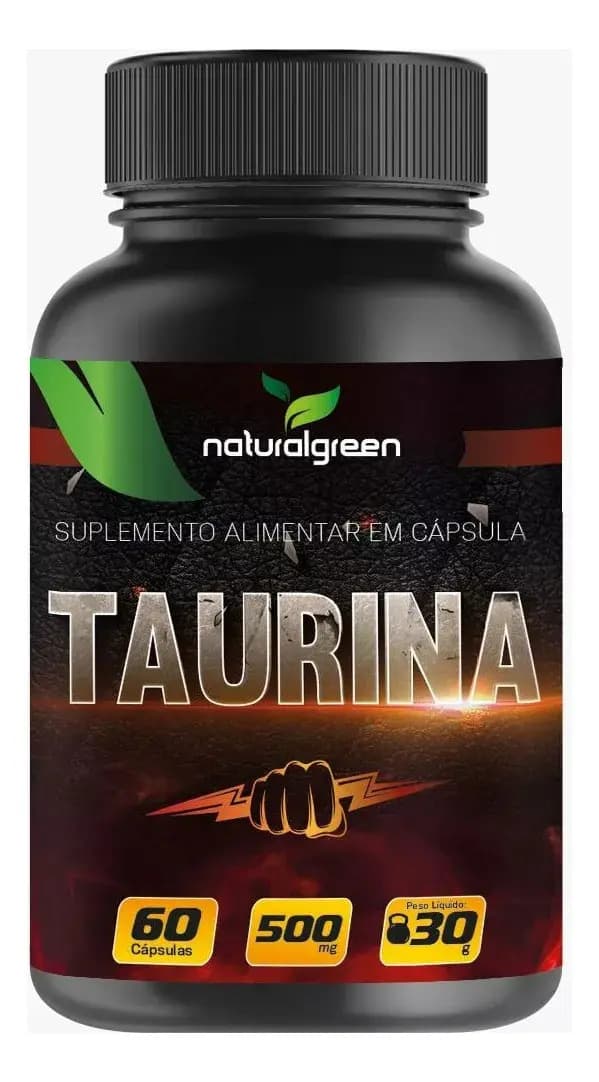Taurina 500mg 60 Capsulas Sabor Sem Sabor