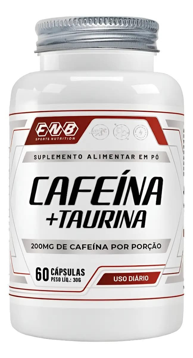 Cafeína + Taurina 60 Cápsulas - Fnb Sports Sem Sabor