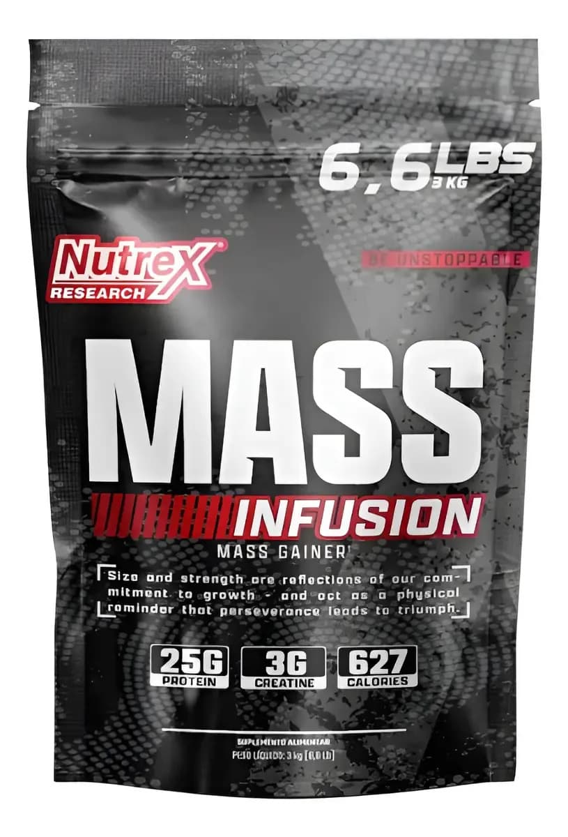Hipercalórico Mass Infusion 3kg - Nutrex Sabor Baunilha