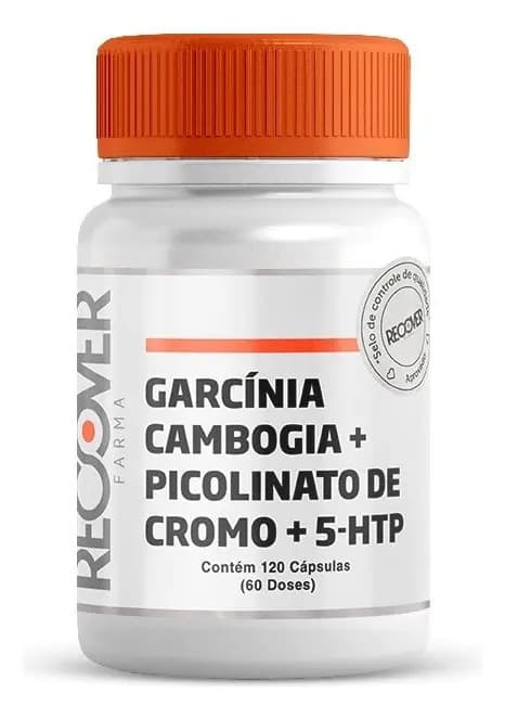 Suplemento Recover Garcinia Cambogia Picolinato Cromo 5-HTP 120 Cápsulas