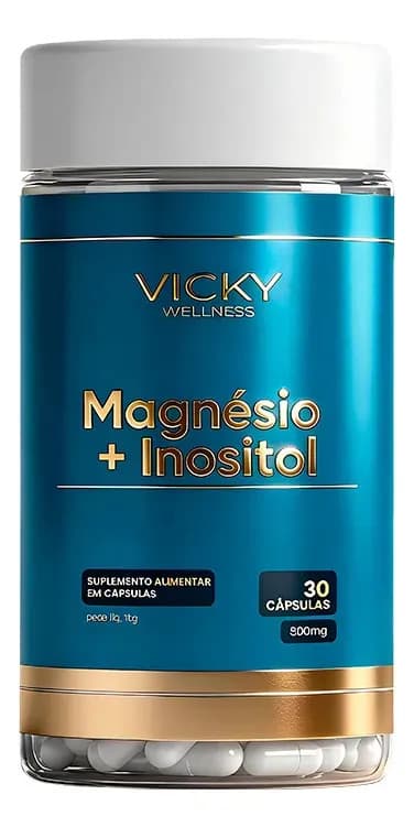 Magnésio Inositol Suplemento Em Cápsula - Vicky Wellness Inositol E Magnésio