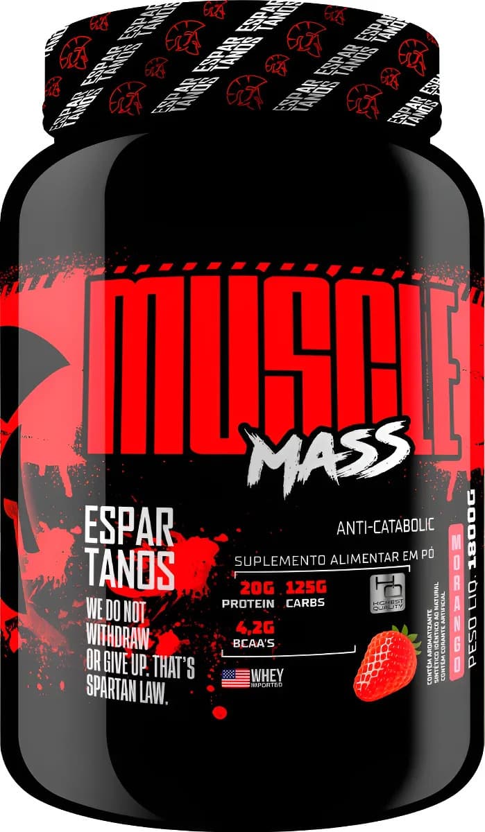 Muscle Mass Hipercalórico - Espartanos Nutrition Sabor Morango