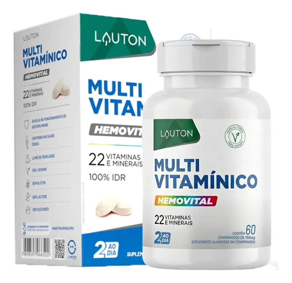 Hemovital Multivitamínico Lauton 60 Comps