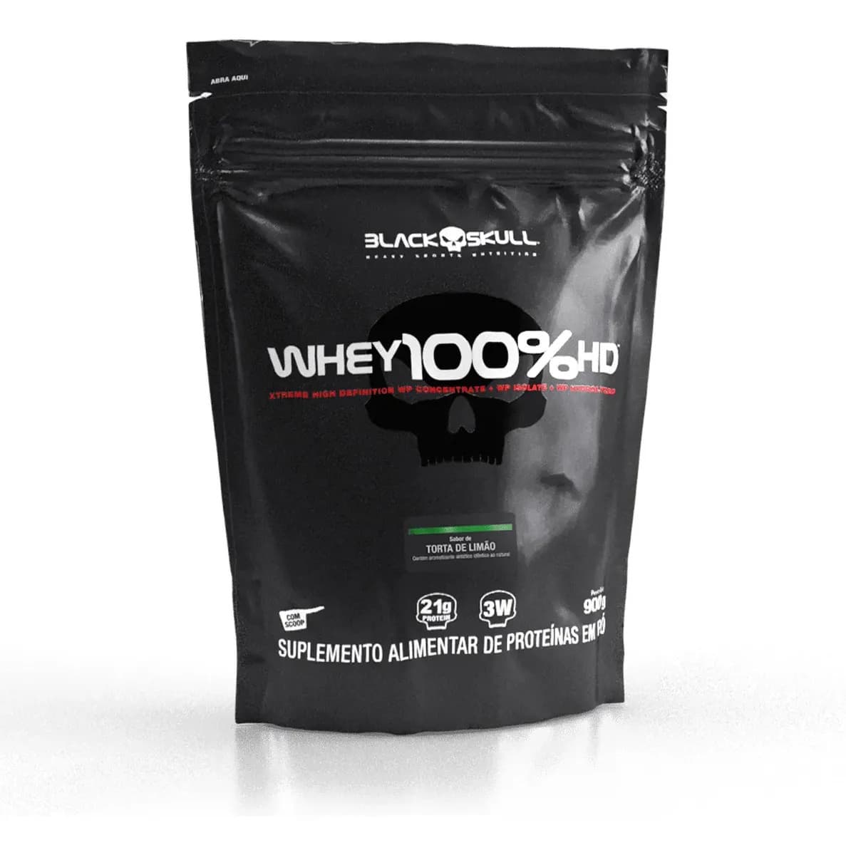 Refill Whey 100% Hd Sabores I 900g I Black Skull Torta E Limão