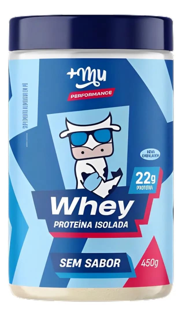 Whey Isolado Sem Sabor Pote 450g +Mu