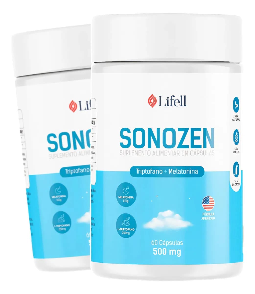 2x Sonozen 60caps Triptofano Melatonina Suplemento Melatonina