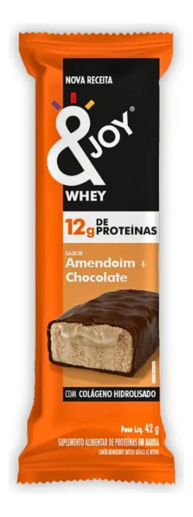 Barra Proteína Whey 42g Enjoy Amendoim + Chocolate