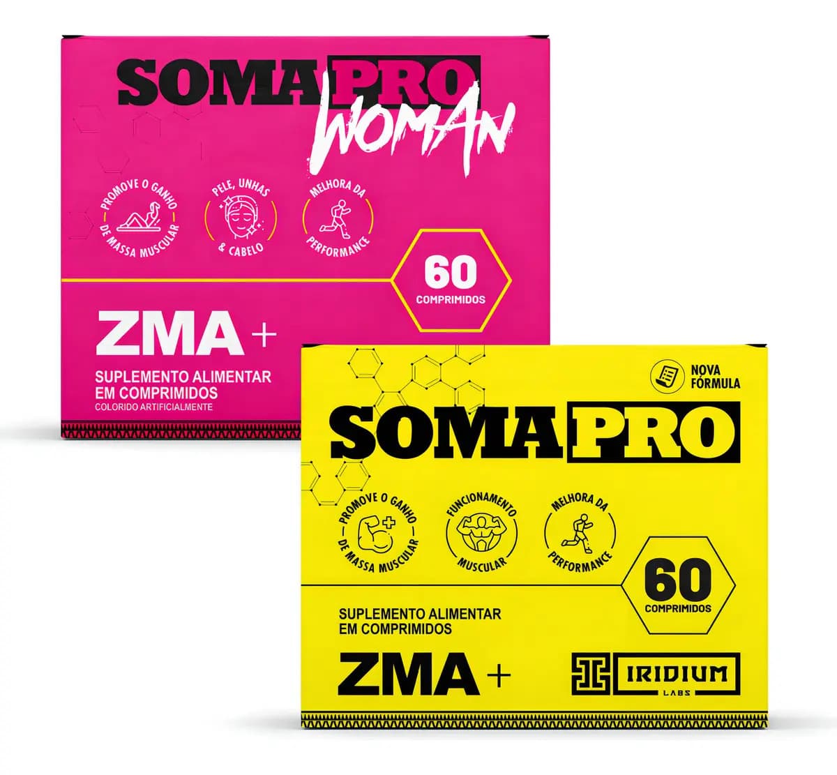 Kit Soma Pro Zma + Soma Pro Woman Zma Pré Hormonal Sabor Sem sabor