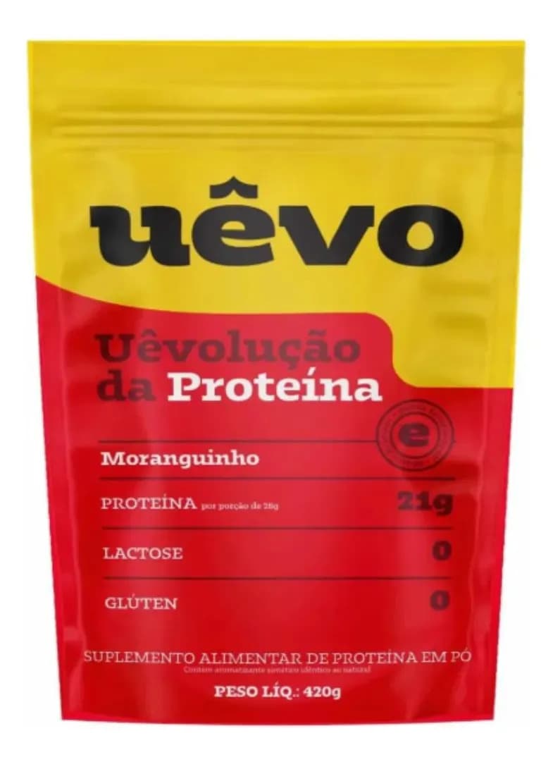 Albumina Proteina Ovo Morango 420g - Uevo Morango