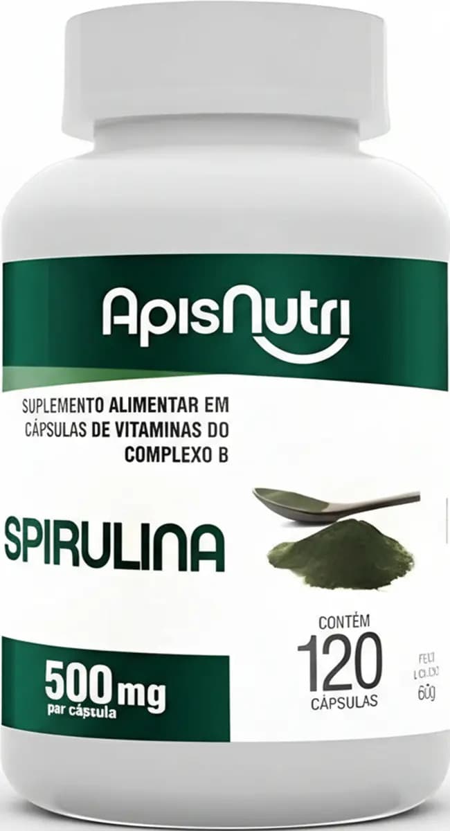 Spirulina Pura - 120 Cápsulas Sem Sabor