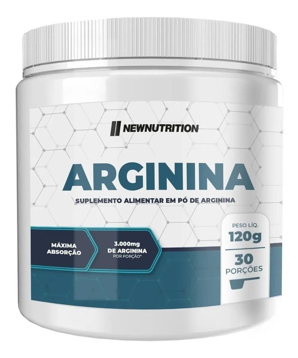 Arginina 120g 30doses Vasodilatador Newnutrition Sabor arginina 120g 30doses new nutrition sem sabor