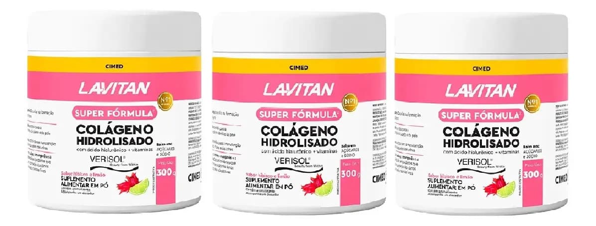 Cimed Lavitan Colágeno Hidrolisado 300g Kit 3un Colágeno