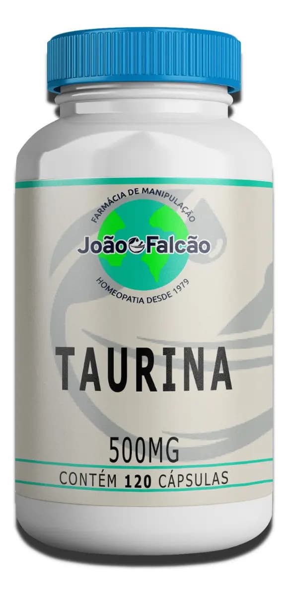Taurina 500mg 120 Cápsulas Sabor Natural