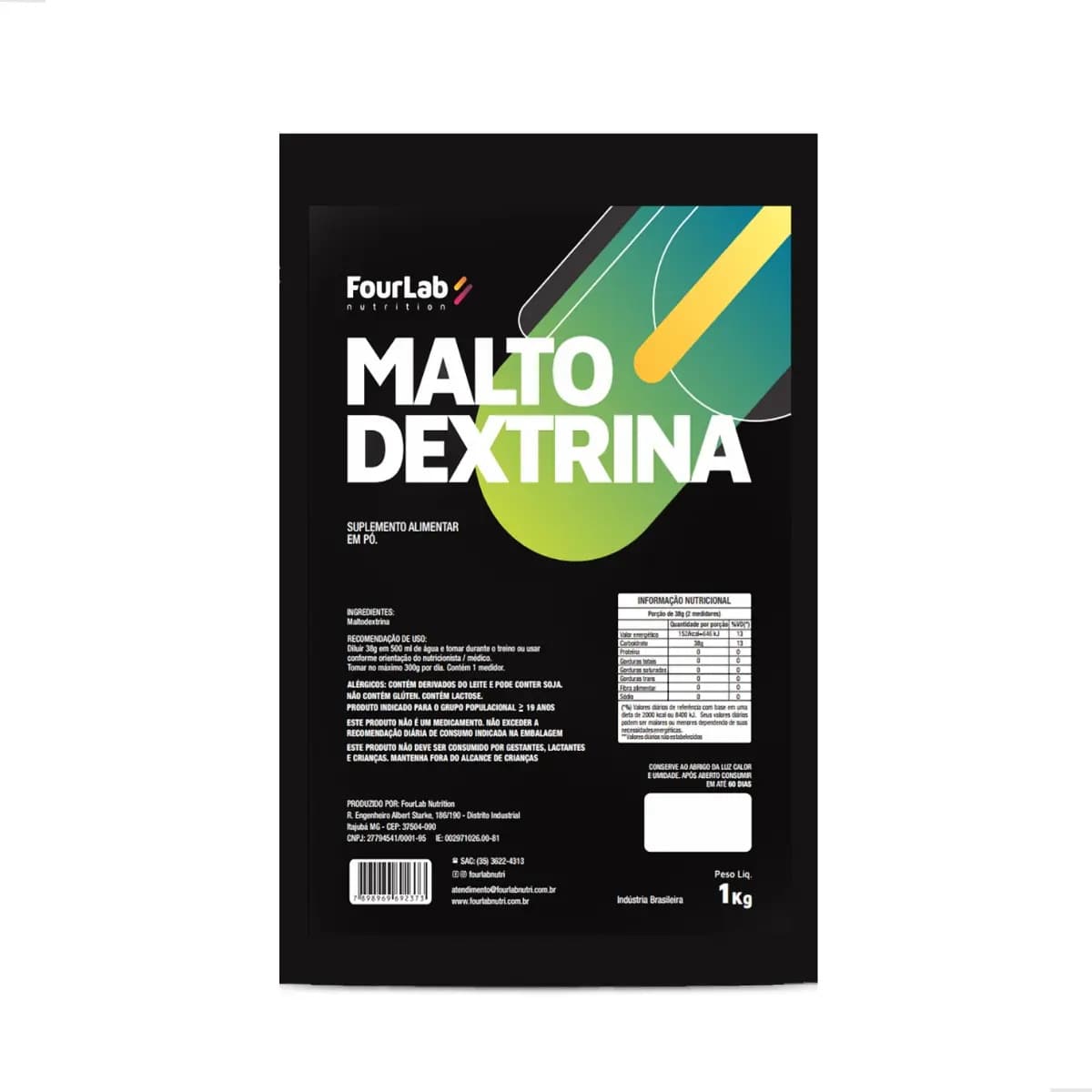 Suplemento Esportivo Maltodextrina Fourlab 1kg Sem Sabor