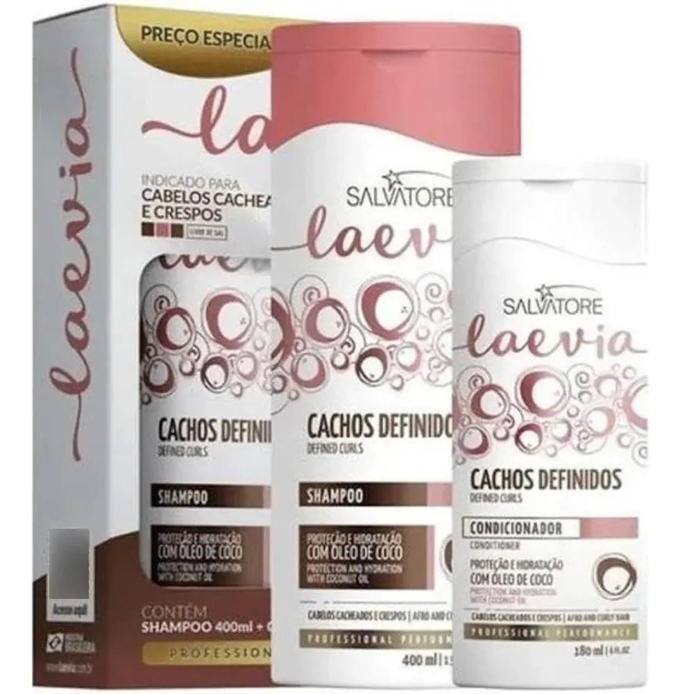 Kit Cachos Laevia Sh+cond - Óleo Coco E Vitaminas