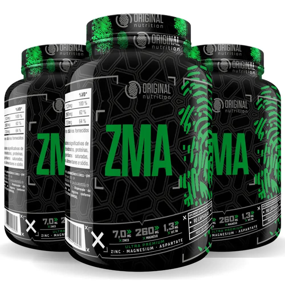 ZMA Zinco Magnésio Vitamina B6 Nutrition 90 Cápsulas