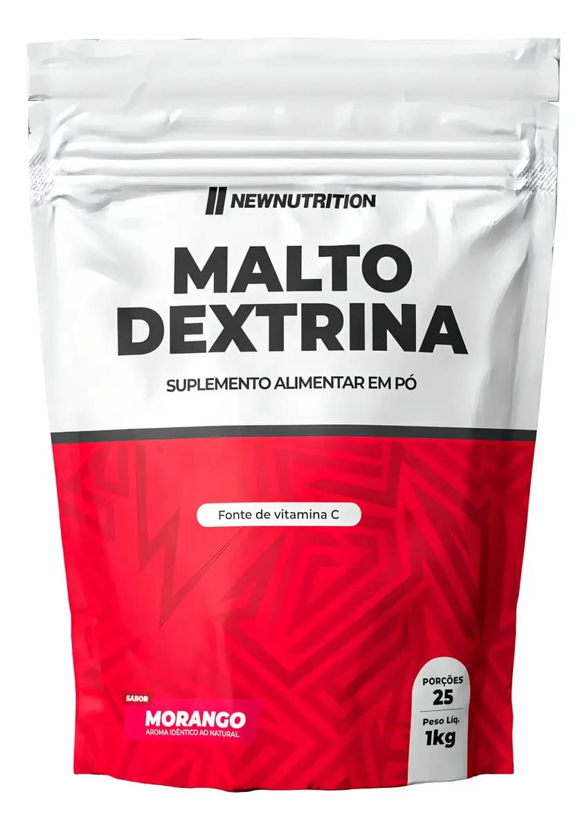 Maltodextrina Newnutrition 1kg Natural Sabor Morango