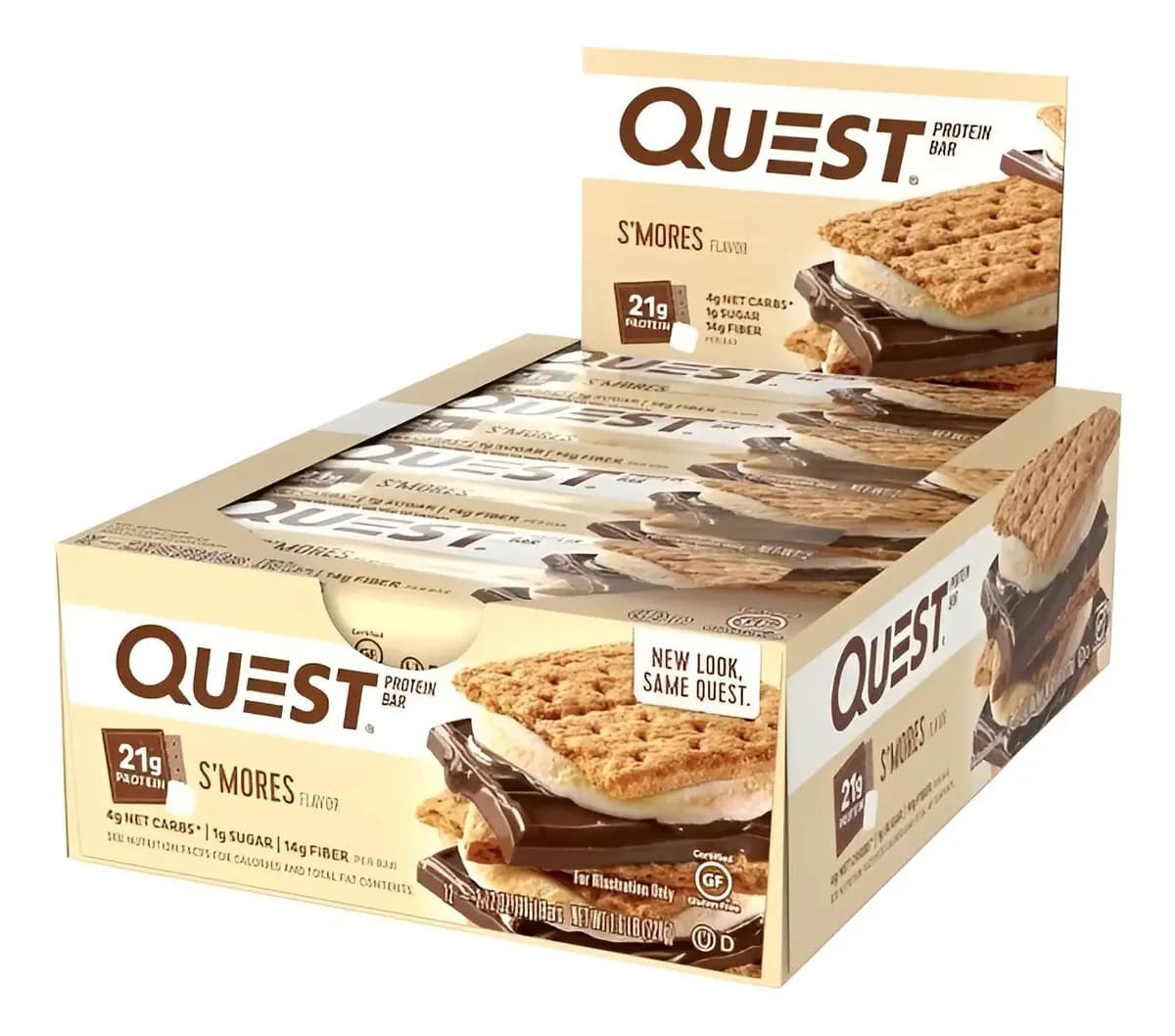 Quest Bar (caixa C/ 12 Unidades) Barra Proteína - Sabor S'mores