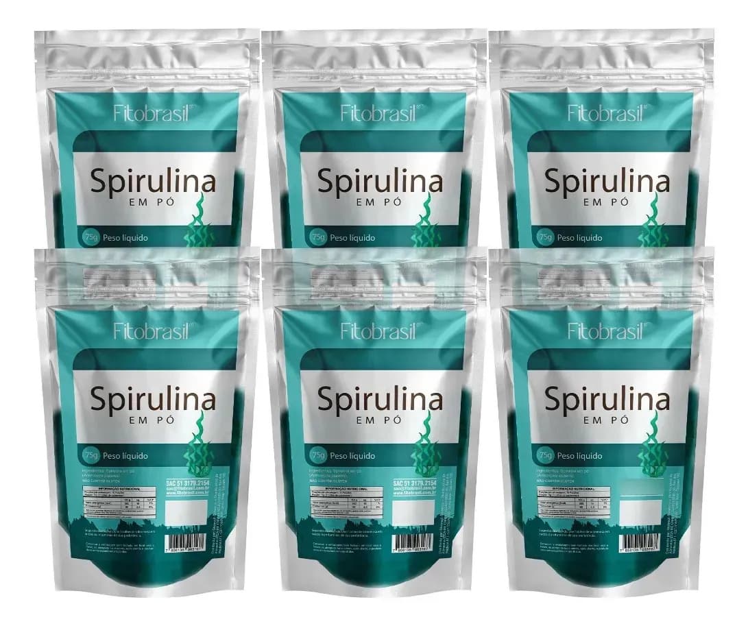 Spirulina Em Pó 75g 6un Spirulina