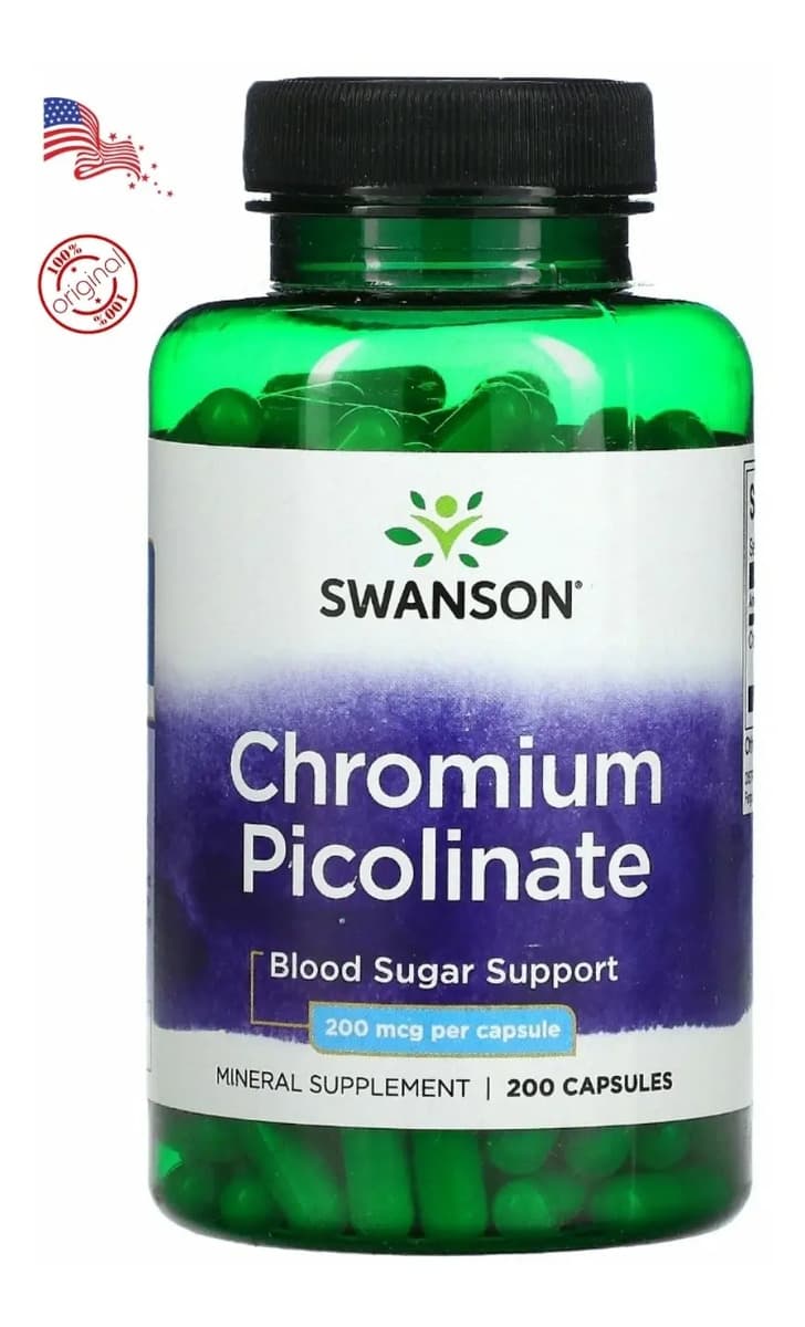 Picolinato de cromo 200 cápsulas 200mcg Picolinato de cromo C16