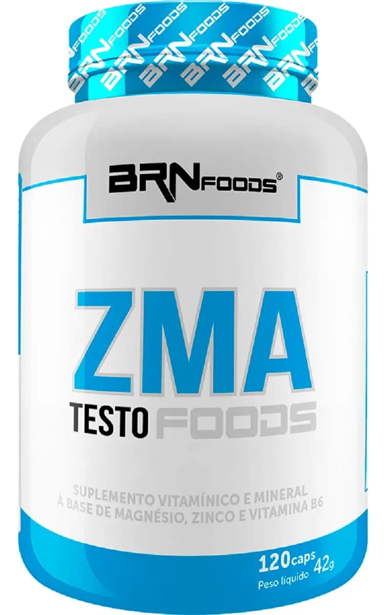 Zma Testo BRN Foods 120 Cápsulas Sabor Natural