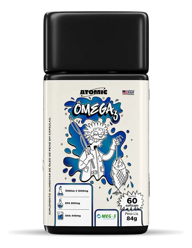 Omega 3 Epa Dha Fonte De Ômega 3 60 Capsulas Atomic Sabor Sem Sabor