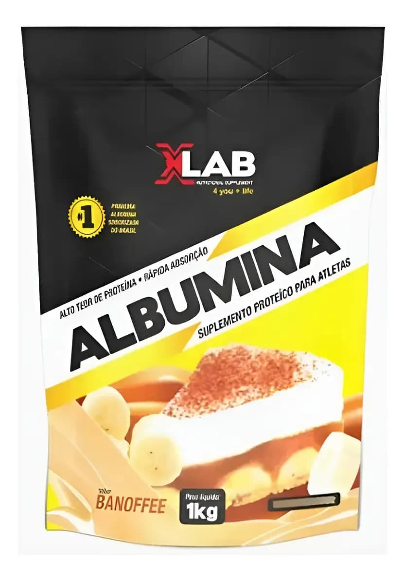 Albumina 1kg Xlab Sabores Sabor Banoffee