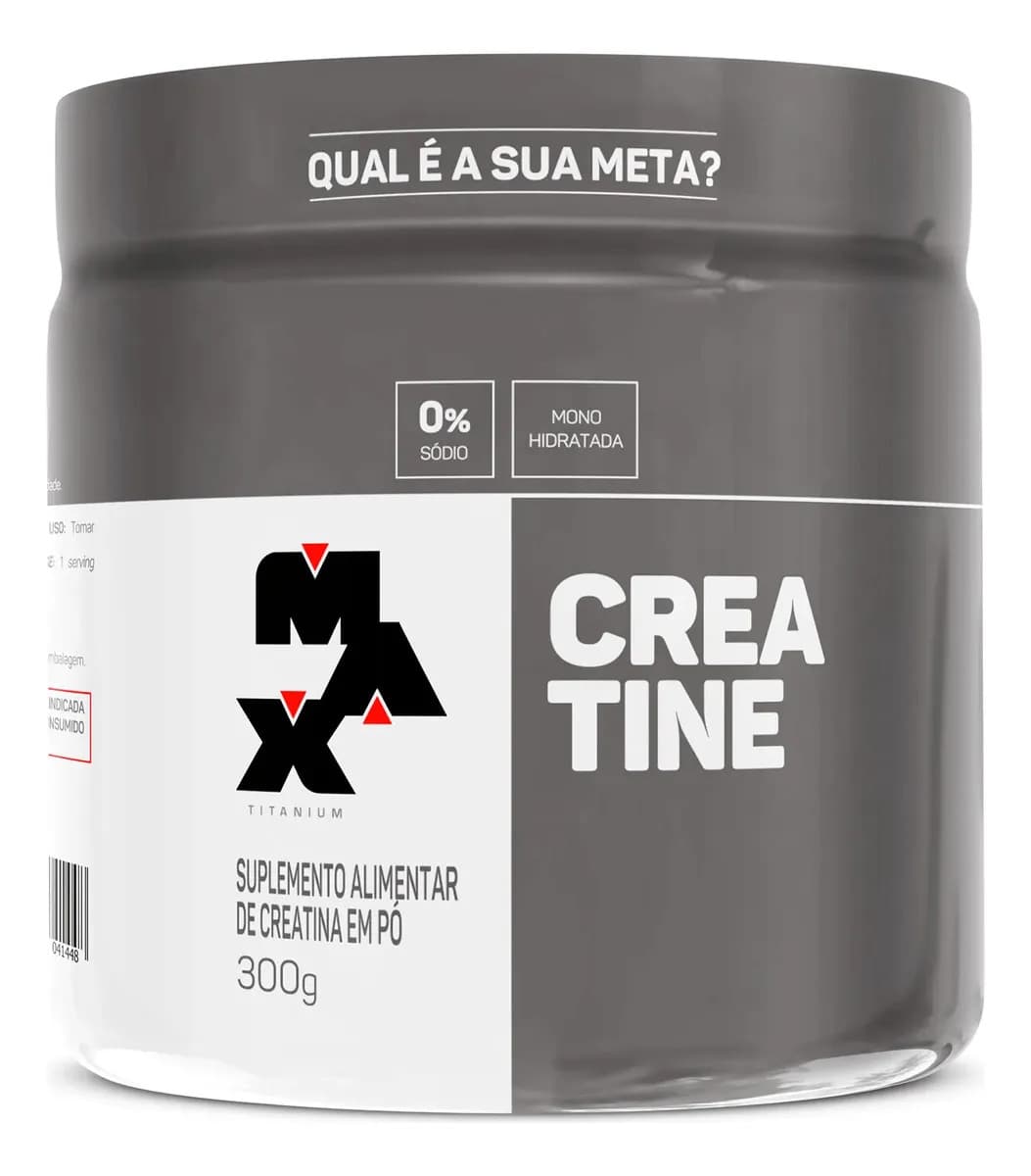 Creatina 300g Creatina Monohidratada Max Titanium Sem Sabor Alta Pureza