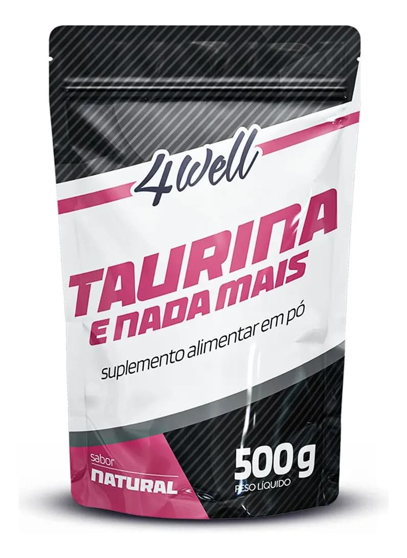 Taurina 500g 100% Pura Sem sabor - 4well