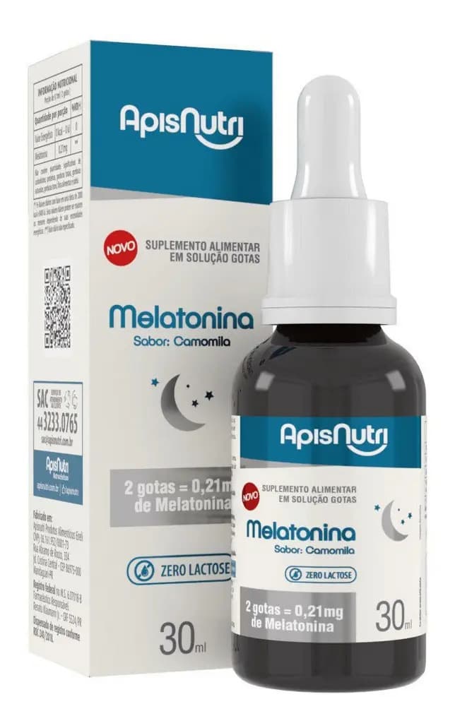 Melatonina Líquida Gotas 30ml Apisnutri