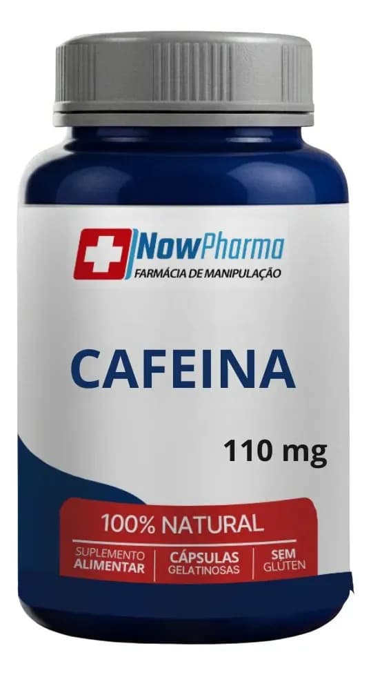 Suplemento en cápsula Now Pharma Suplemento Alimentar/Cafeina Cafeína/Minerais/Vitaminas de Cafeina 110mg 60 Capsulas sabor sem x 30g