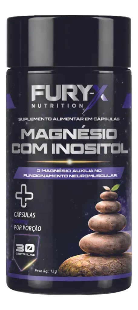 Magnésio Inositol Suplemento Em Càpsula - Fury-x Magnésio Inositol
