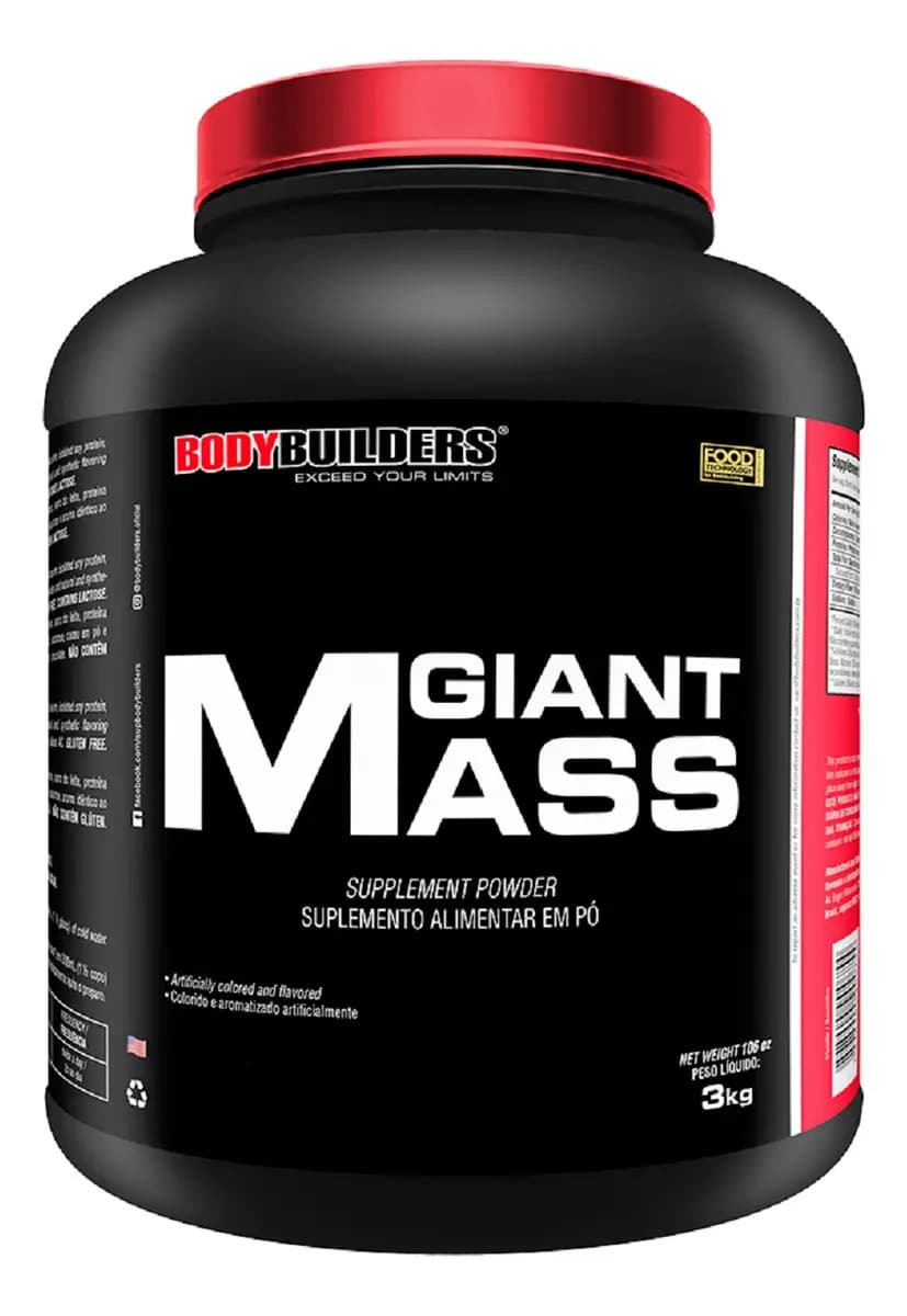 Hipercalórico Giant Mass baunilha 3kg Bodybuilders