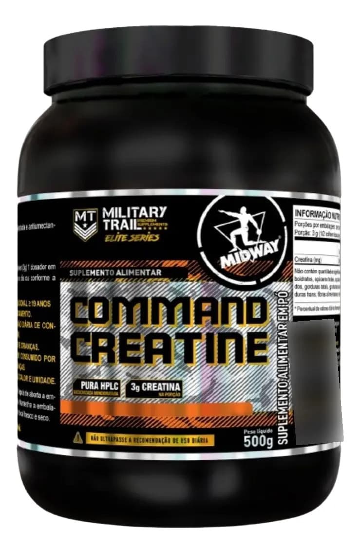 Creatina Monohidratada Midway Command Creatina 500g Sem Sabor