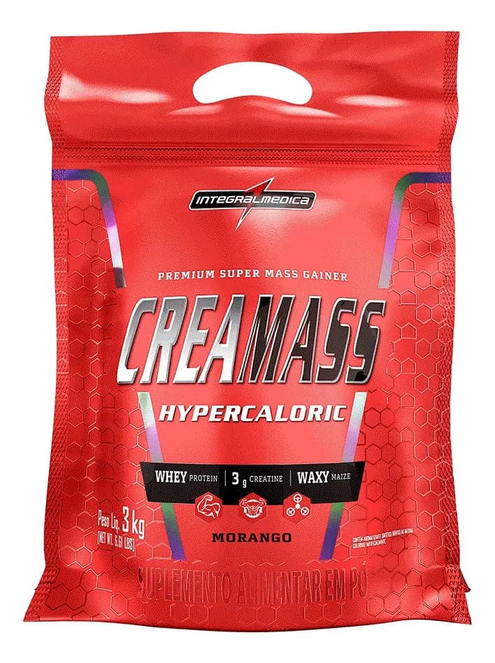 Creamass Hipercalórico Pouch Morango 3kg Integralmédica