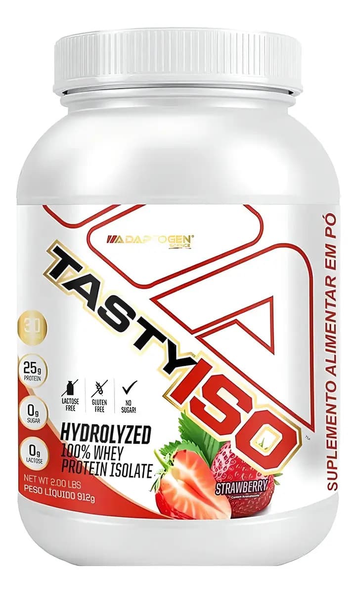 Tasty Iso Whey Isolado 900g Adaptogen - Strawberry