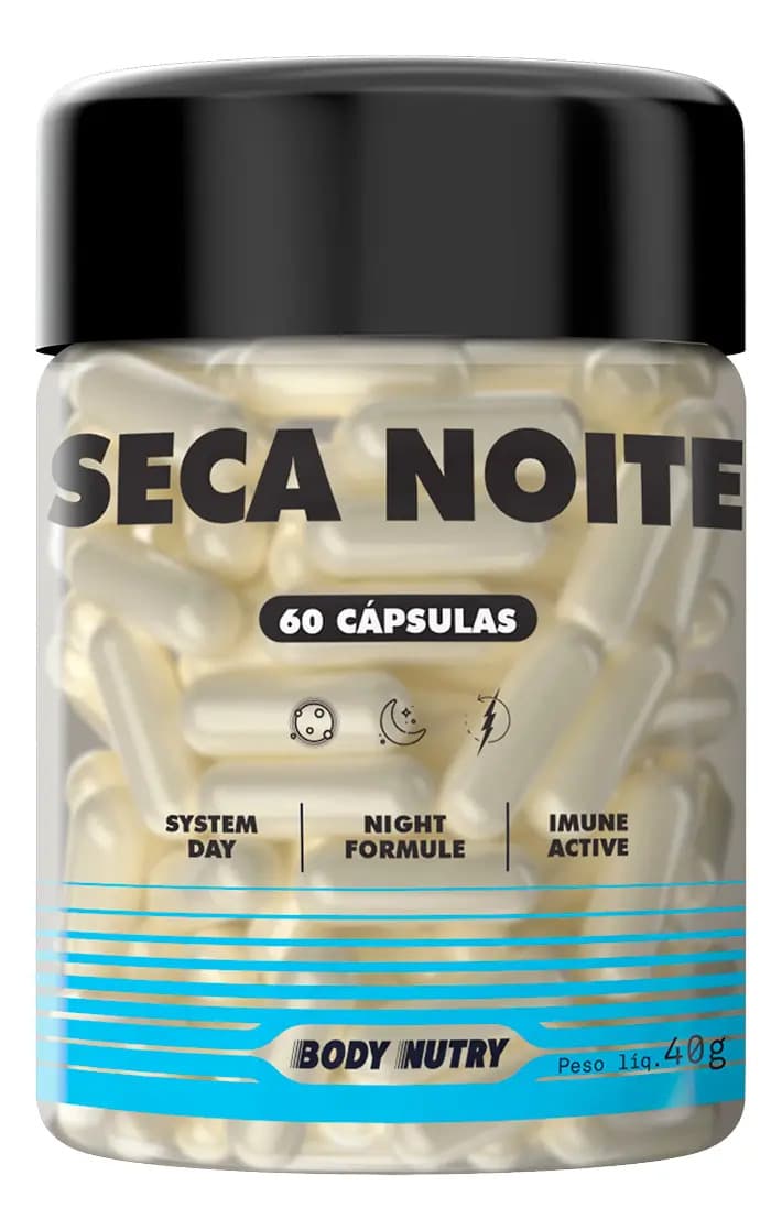 Seca Noite Termogênico 60 Cápsulas Fórmula Noturna L Carnitina Triptofano Magnésio SEM CAFEÍNA Termogênico - Body Nutry