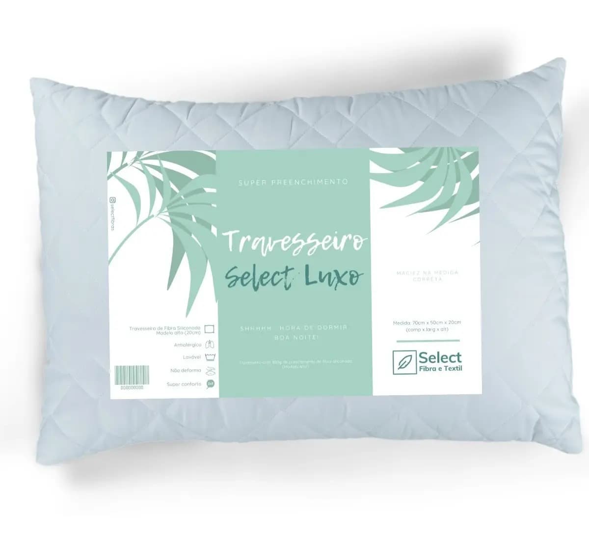 Select Fibras Luxo Tradicional 70x50cm travesseiro branco