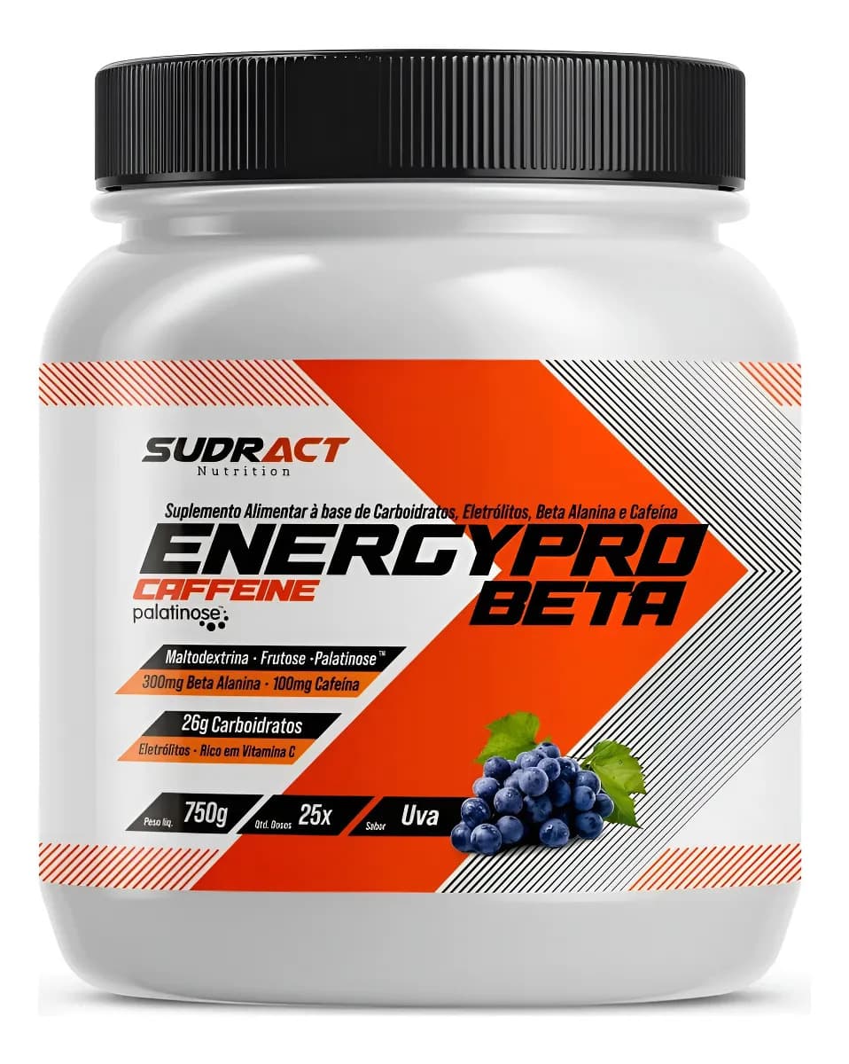 Energy Pro Beta 750g C/ Beta Alanina E Cafeína - Sudract