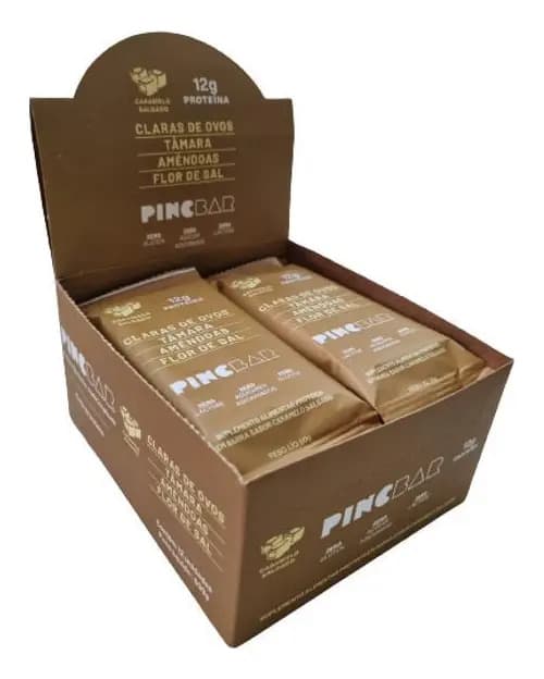 Barra Proteína Caramelo Salgado Sem Açúcar 50g Pincbar 12